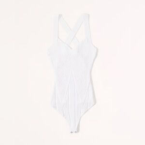 A&F Sweetheart Cross-Back Bodysuit NEVER WORN